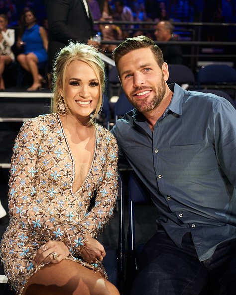 Carrie Underwood and Mike Fisher at Bridgestone Arena on June 05, 2019 in Nashville, Tennessee. | Photo: Getty Images