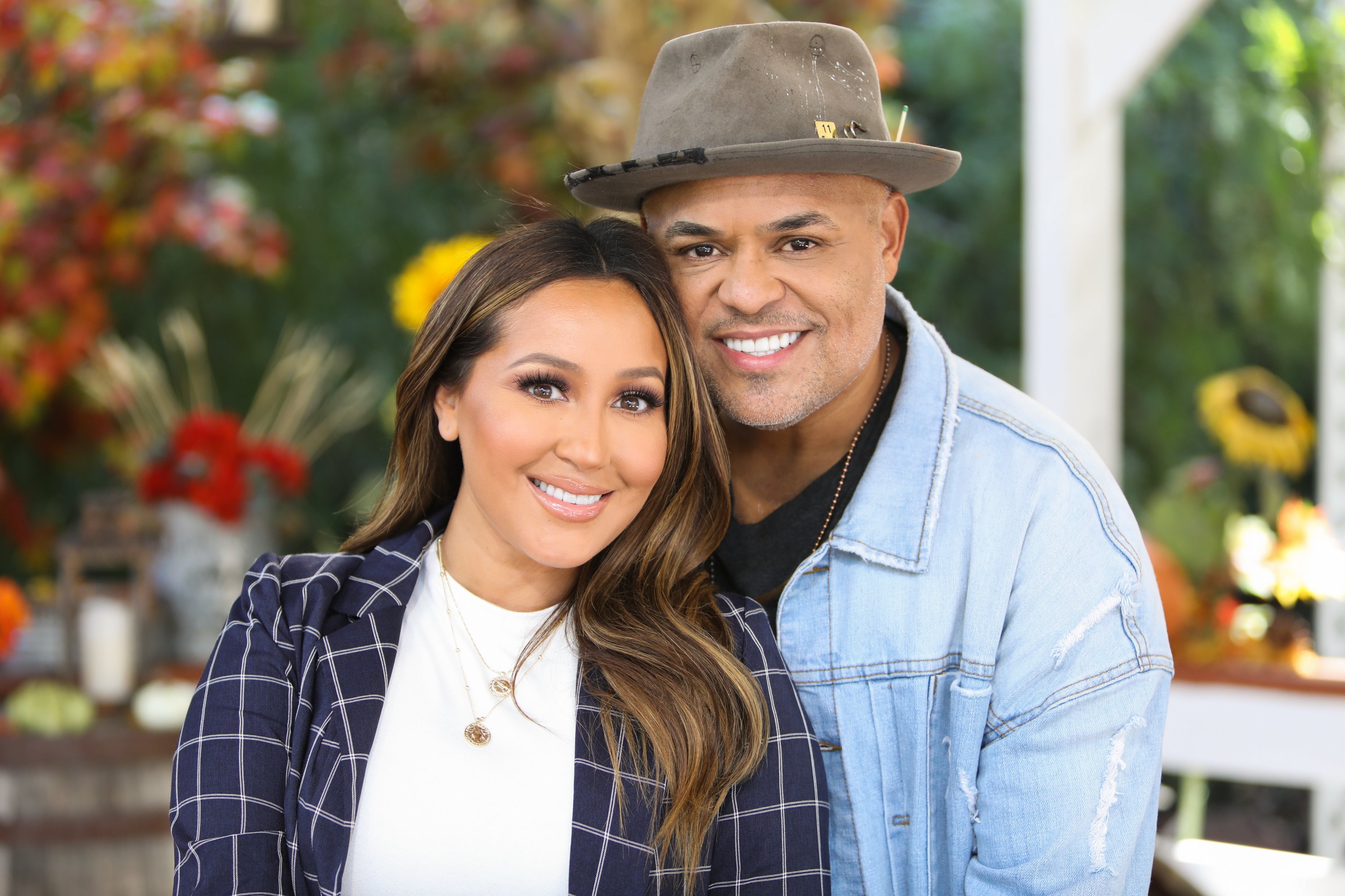 Adrienne Houghton and Israel Houghton visit Hallmark's "Home &...