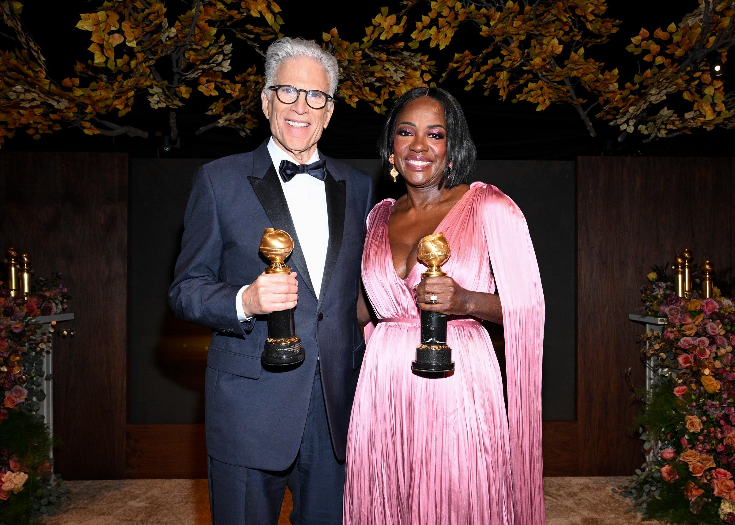 Ted Danson, Viola Davis at the Golden Gala: A Celebration of Excellence at The Beverly Hilton on January 3, 2025 in Beverly Hills, California | Source: Getty Images