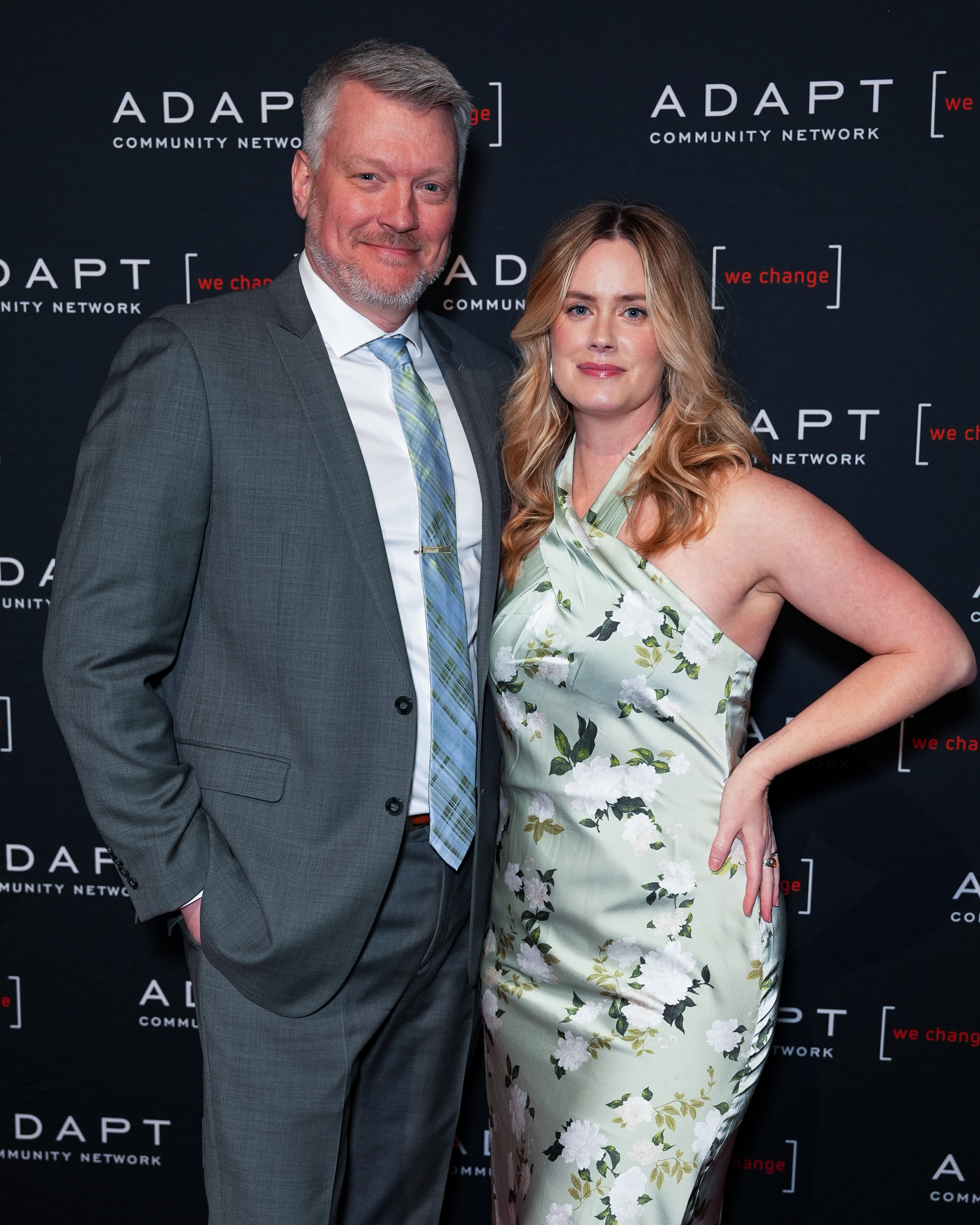 Bryan Spies and Abigail Hawk at the 2025 ADAPT Leadership Awards on March 3 in New York. | Source: Getty Images
