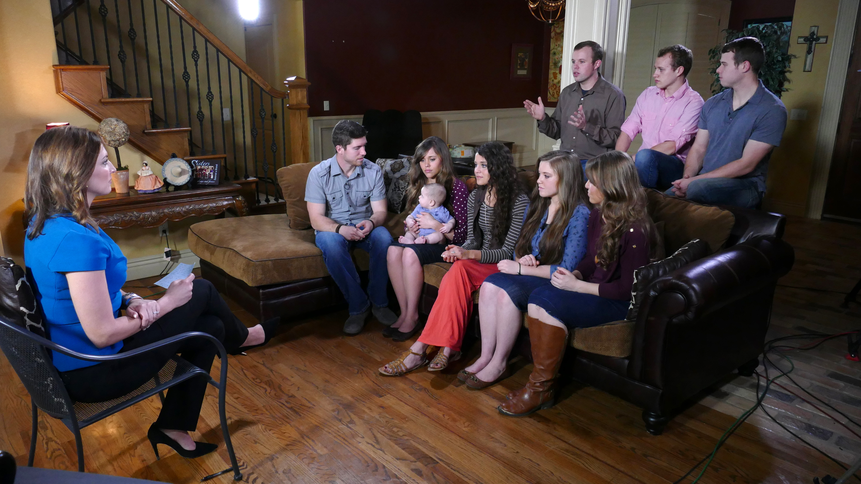 Several Duggar children are in an interview at their Arkansas home on March 14, 2016. | Source: Getty Images
