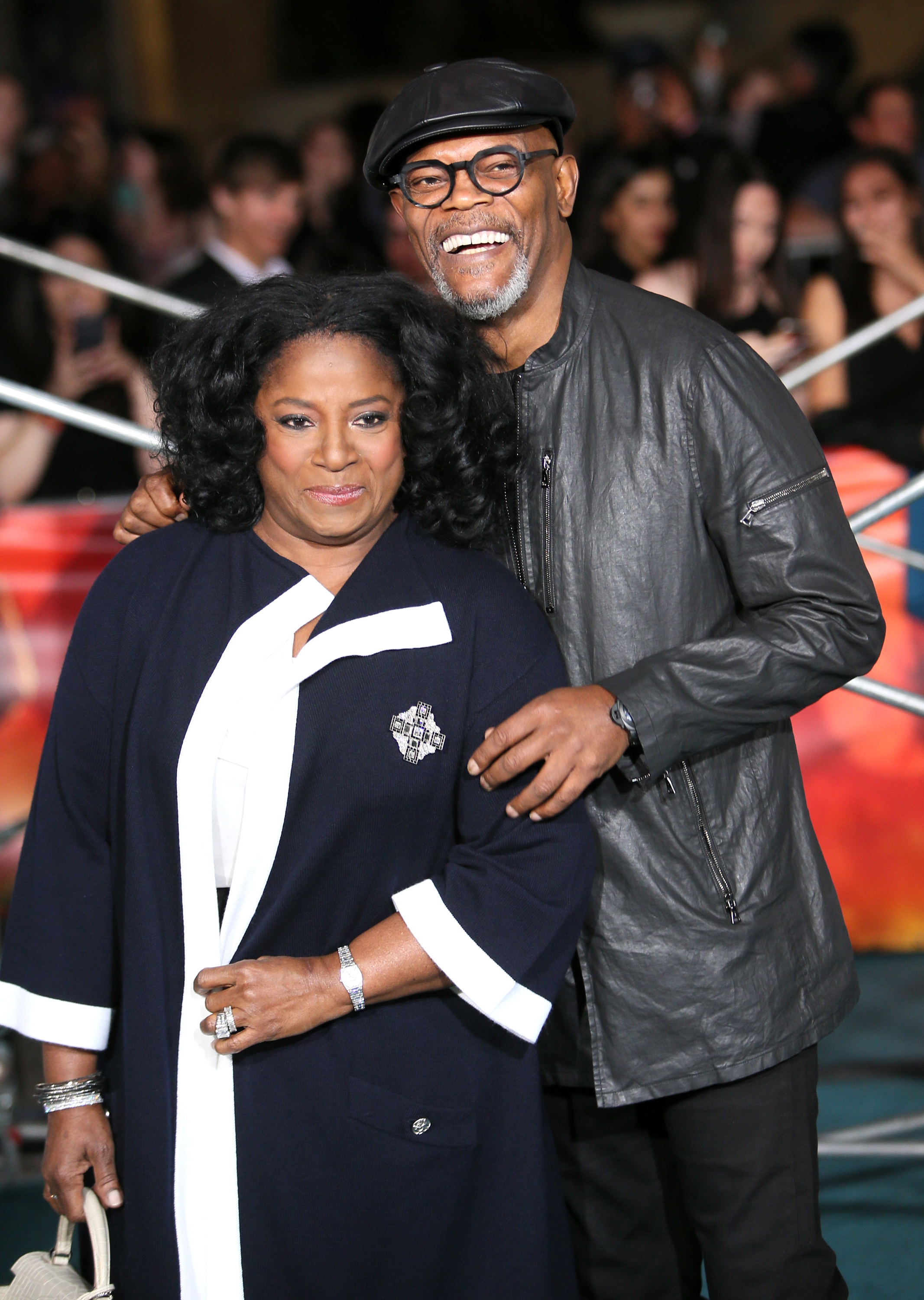 Samuel L. Jackson (R) and LaTanya Richardson attend the premiere of Warner Bros. Pictures' "Kong: Skull Island" at Dolby Theatre on March 8, 2017 in Hollywood, California | Source: Getty Images
