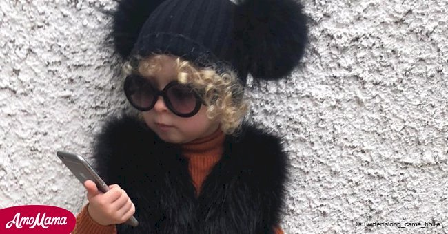 3-year-old girl becomes a dedicated fashionista who looks like a professional model