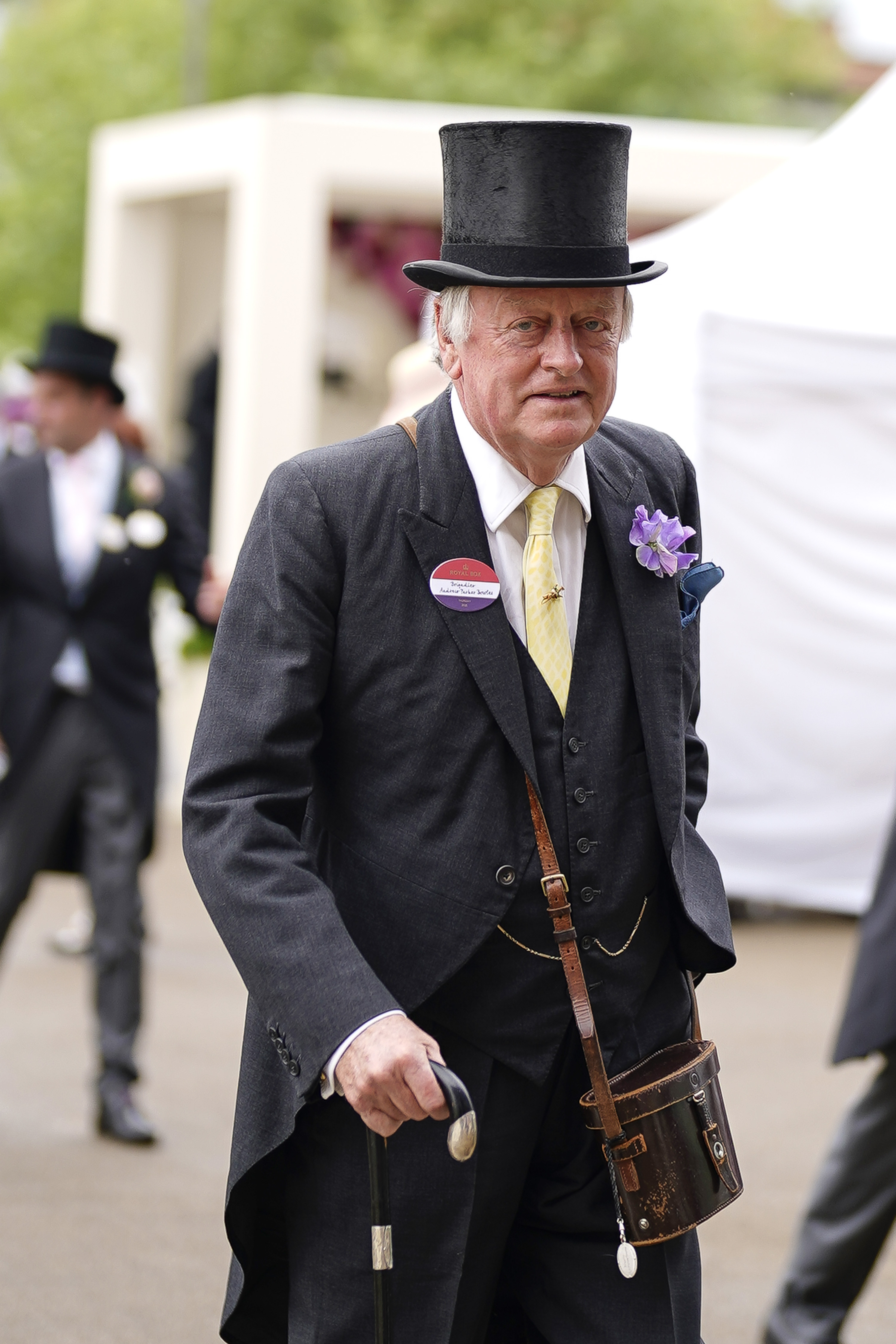 Andrew Parker-Bowles arrives on Day Three of the Royal Ascot Meeting in Ascot, England, on June 17, 2021. | Source: Getty Images