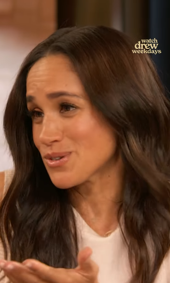 A photo  of Meghan Markle talking about her relationship with Prince Harry on "The Drew Barrymore Show" posted on March 6, 2025 | Source: Instagram/thedrewbarrymoreshow