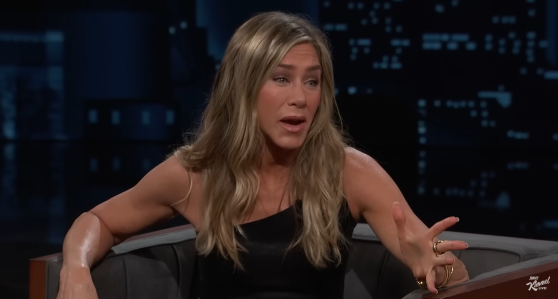 Jennifer Aniston on "Jimmy Kimmel Live," shared on October 3, 2024 | Source: YouTube.com/JimmyKimmelLive