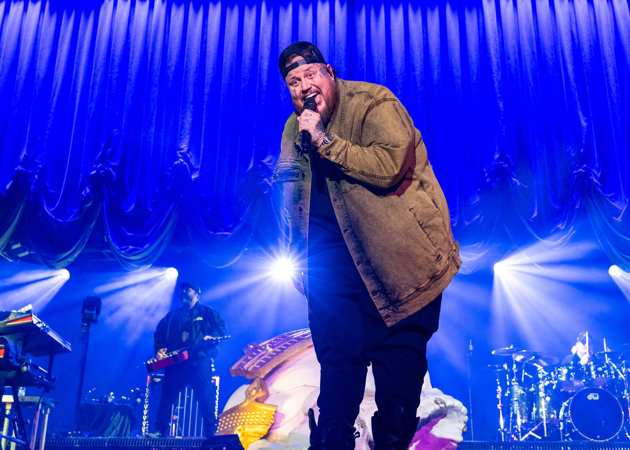 Jelly Roll performs during The "Beautifully Broken" Tour at Little Caesars Arena in Detroit, Michigan, on November 6, 2024 | Source: Getty Images