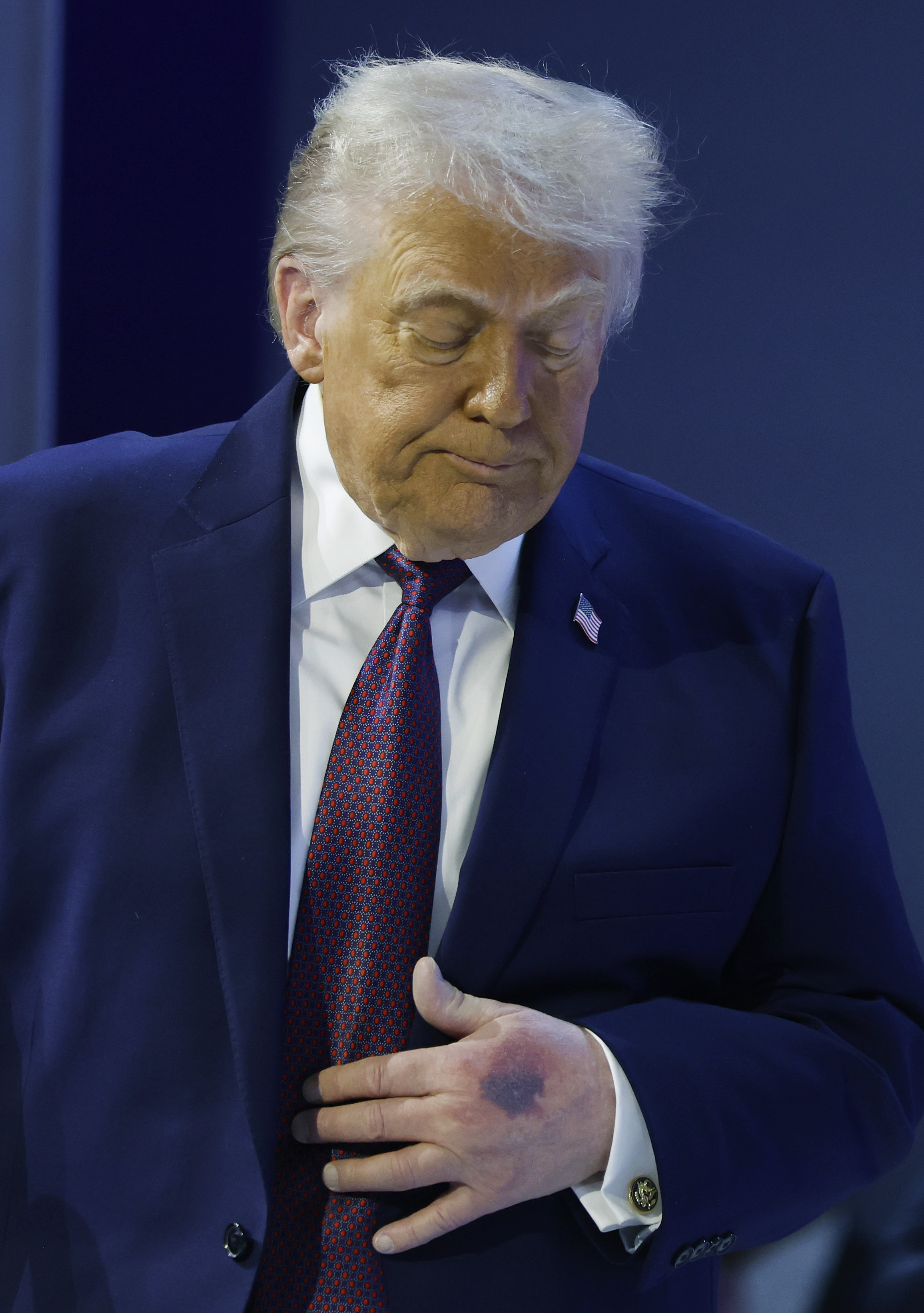 President Donald Trump looks on after holding a signing ceremony for the “Board of Peace” at the World Economic Forum (WEF) on January 22, 2026 in Davos, Switzerland | Source: Getty Images