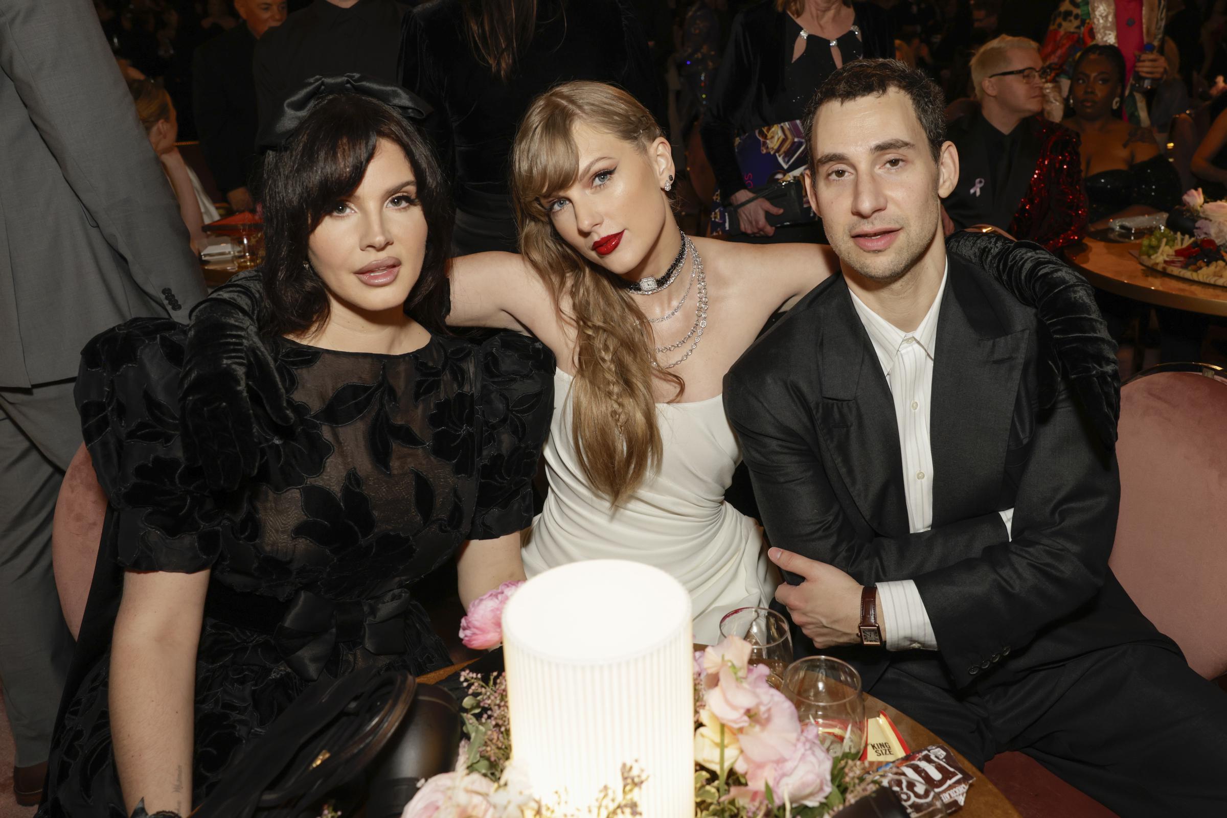 They got married in front of famous friends. As seen in this photo, Lana Del Rey, Taylor Swift, and Jack Antonoff posed at behind-the-scenes areas during "The 66th Annual Grammy Awards" at Crypto.com Arena on February 4, 2024, in Los Angeles, California. | Source: Getty Images