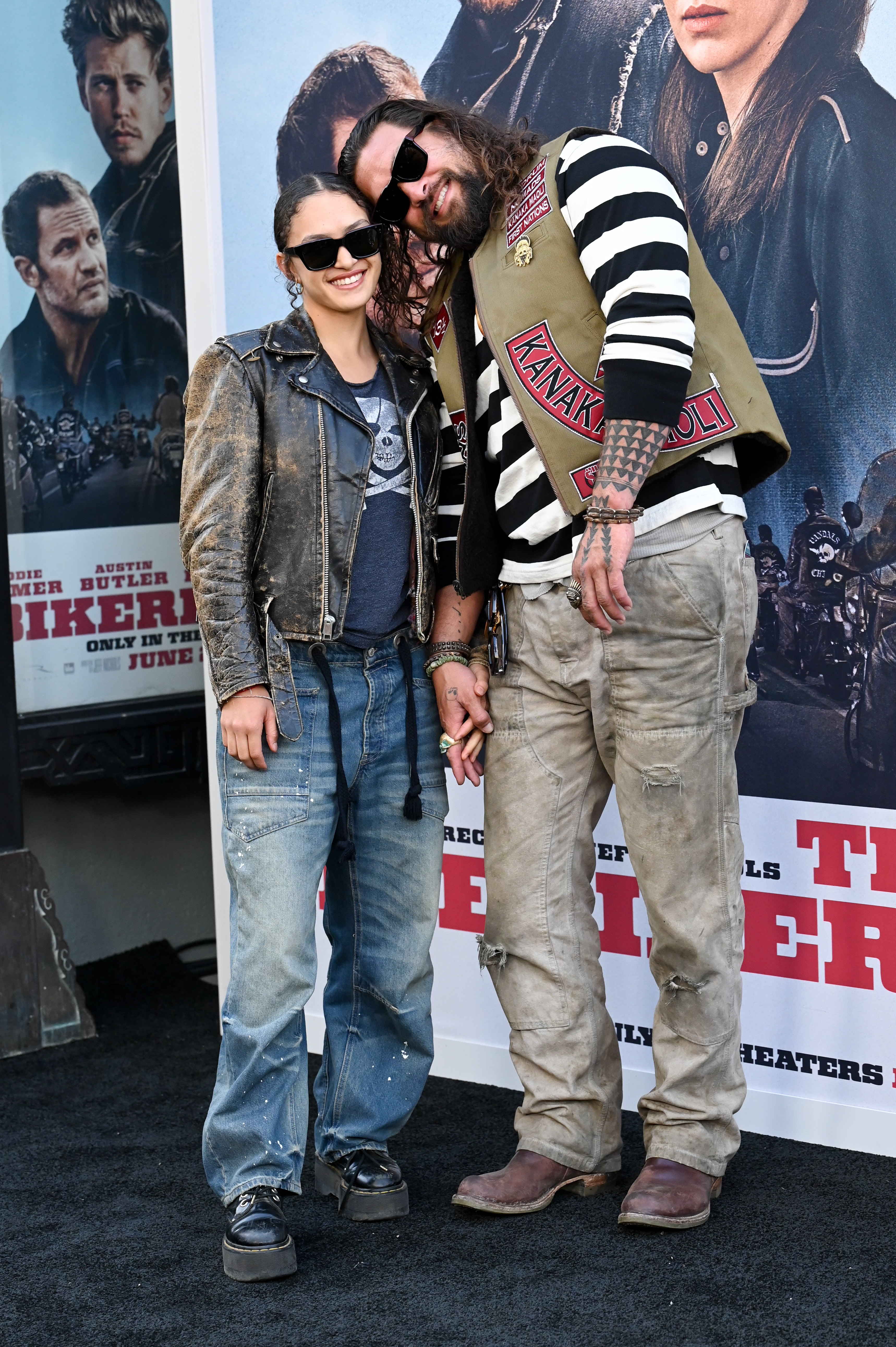 Lola Iolani Momoa and Jason Momoa at "The Bikeriders" Premiere on June 17, 2024, in Hollywood, California. | Source: Getty Images