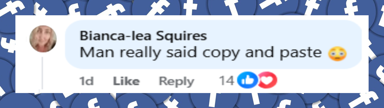 A netizen's comment about Keith Urban's alleged new girlfriend, Karley Scott Collins, from a post dated January 17, 2026 | Source: Facebook/Page Six