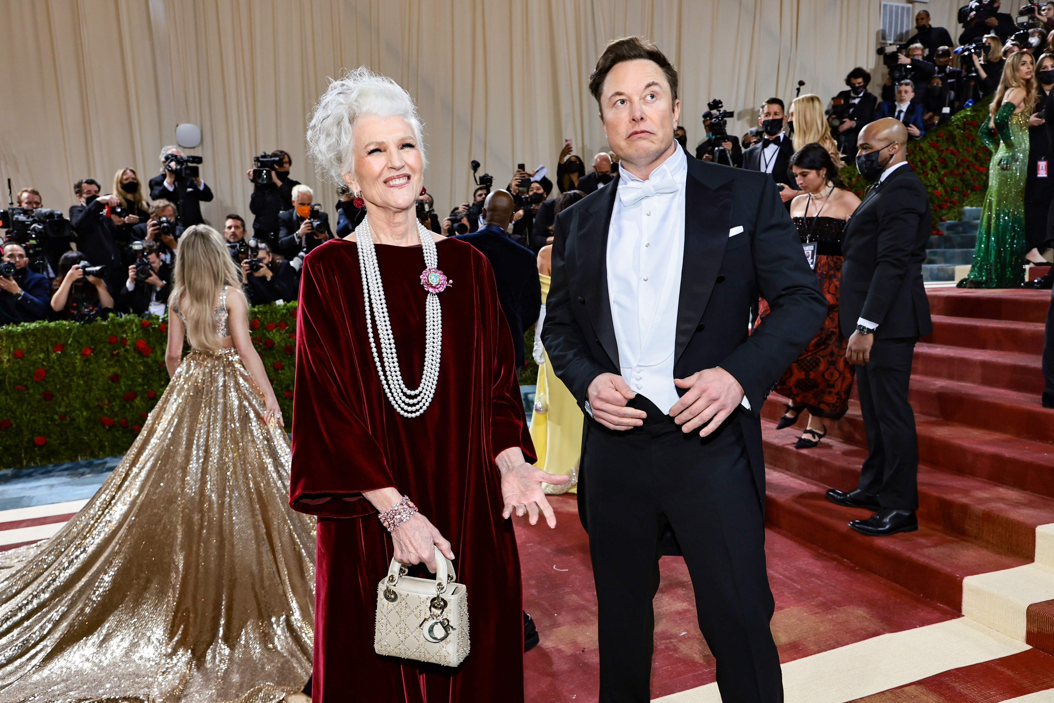 Maye Musk and Elon Musk attend The Met Gala Celebrating "In America: An Anthology of Fashion" on May 2, 2022 | Source: Getty Images