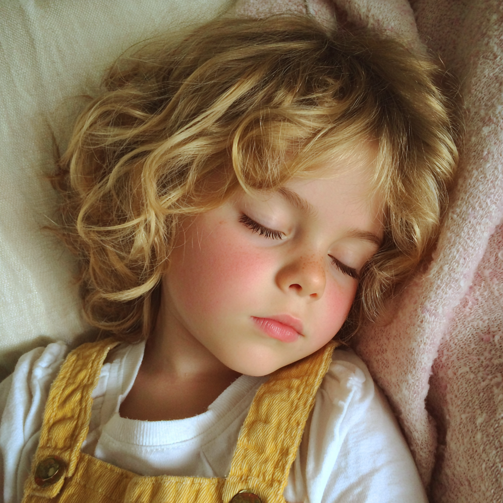 A sleeping little girl | Source: Midjourney