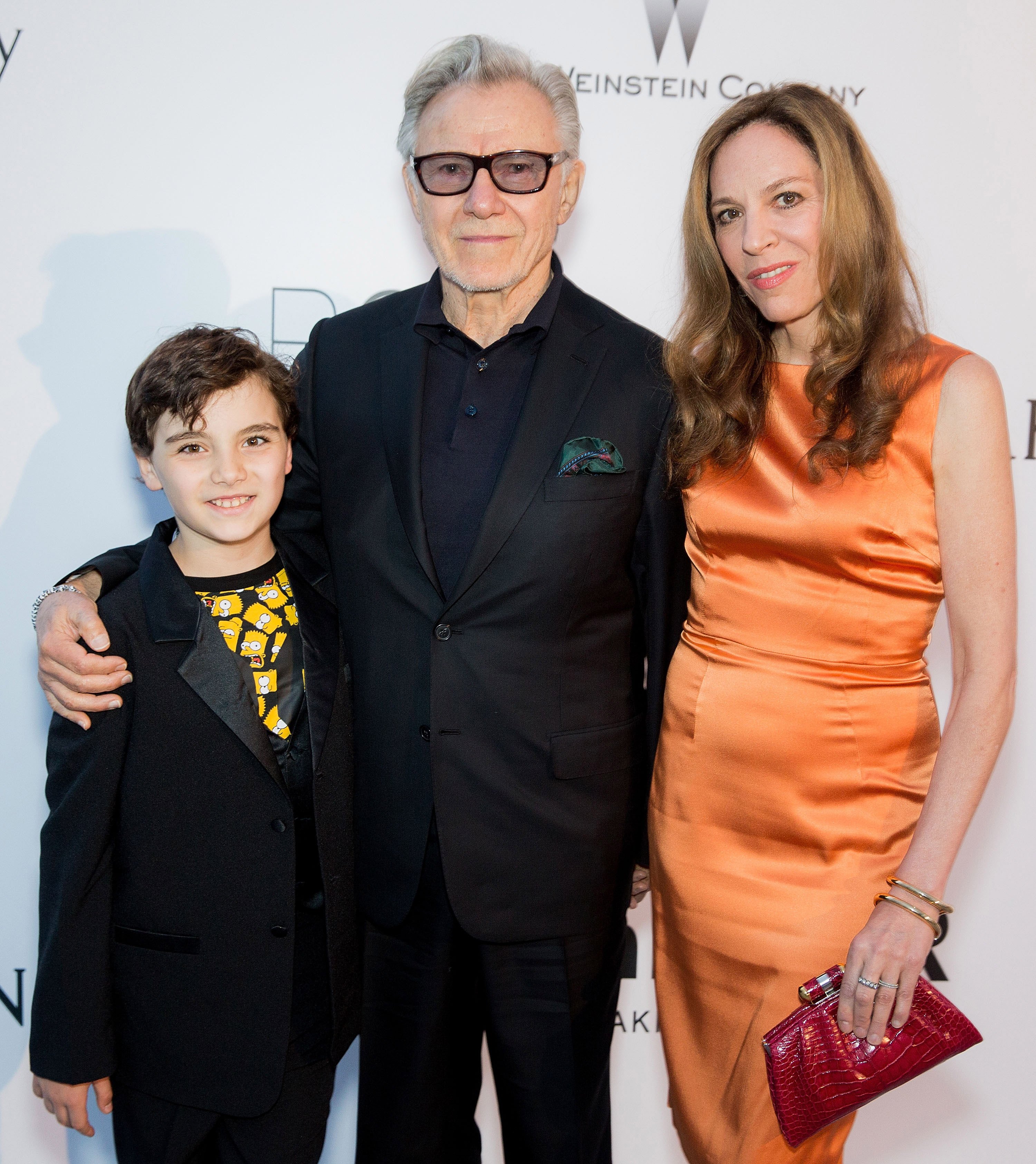 Harvey Keitel, his wife Daphna Kastner and their son arrive for the amfAR 22nd Annual Cinema Against AIDS Gala at Hotel du Cap-Eden-Roc on May 21, 2015 in Cap d'Antibes, France. | Source: Getty Images