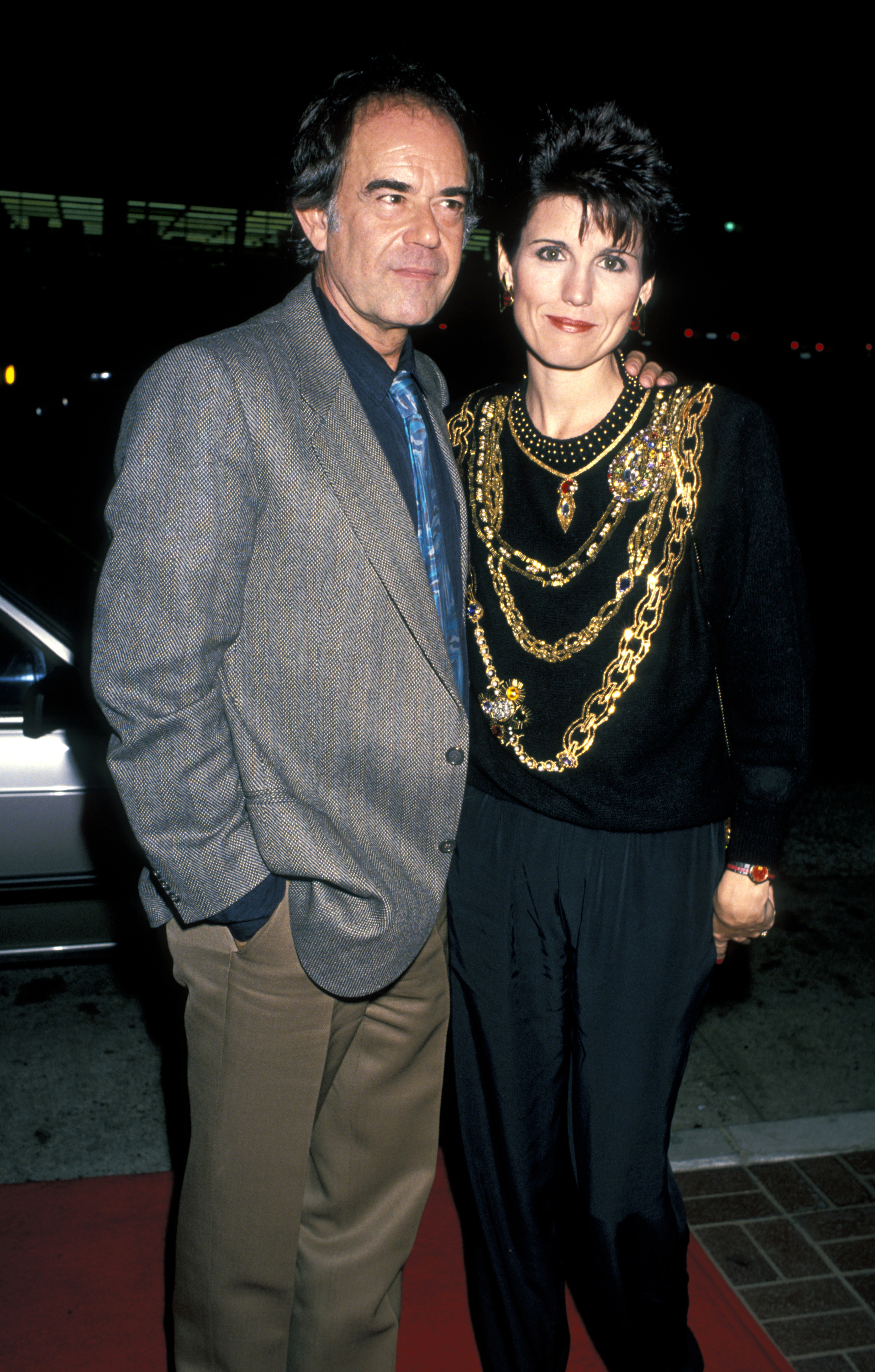 Laurence Luckinbill and Lucie Arnaz during opening night of "Durante" after party at Shubert Theater & Chasen's Restaurant in Beverly Hills. | Source: Getty Images