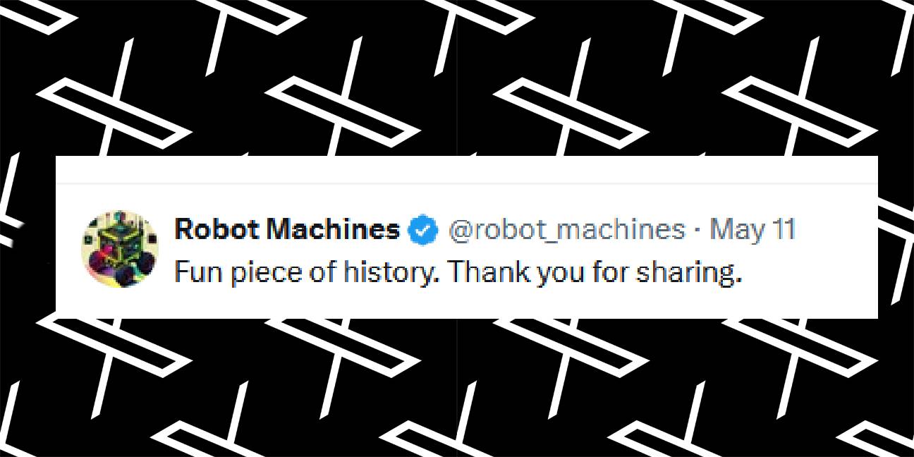 A fan's reaction to the revelation of a hidden passage under the US Capitol, from a post dated May 9, 2025 | Source: X/robot_machines