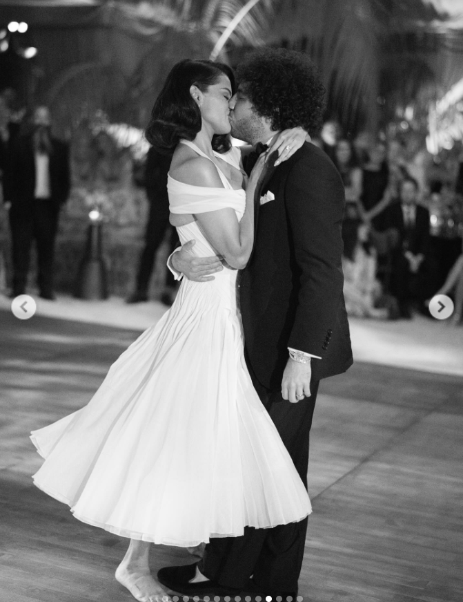 Selena Gomez and Benny Blanco are on the dance floor on their wedding day, from a post dated September 30, 2025 | Source: Instagram/selenagomez