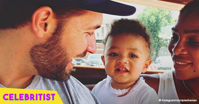 Serena Williams' husband showers his baby daughter with kisses in new photo 