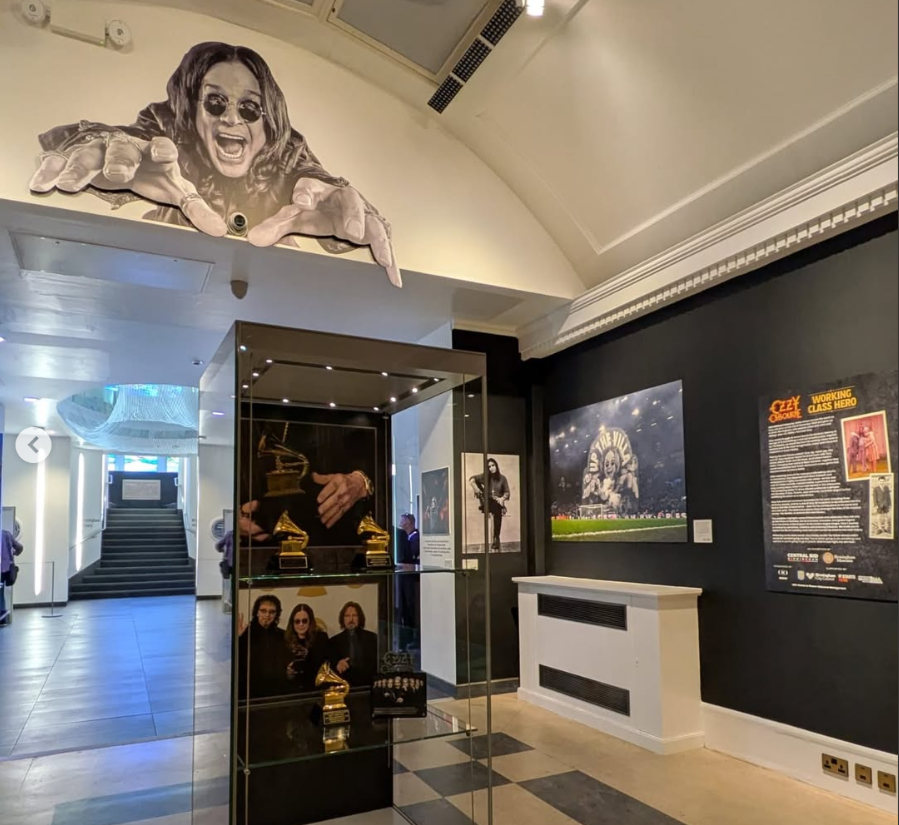 Part of the display from the "Ozzy: Working Class Hero" exhibition, dated June 25, 2025 | Source: Instagram/centralbidbirmingham