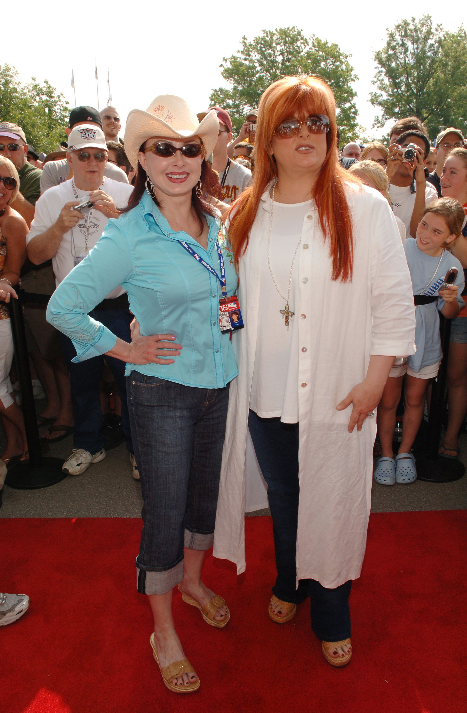Wynonna Judd and Naomi Judd during Indianapolis 500 - 90th Running - Race Day at Indianapolis Motor Speedway in Indianapolis, Indiana, United States. | Source: Getty Images