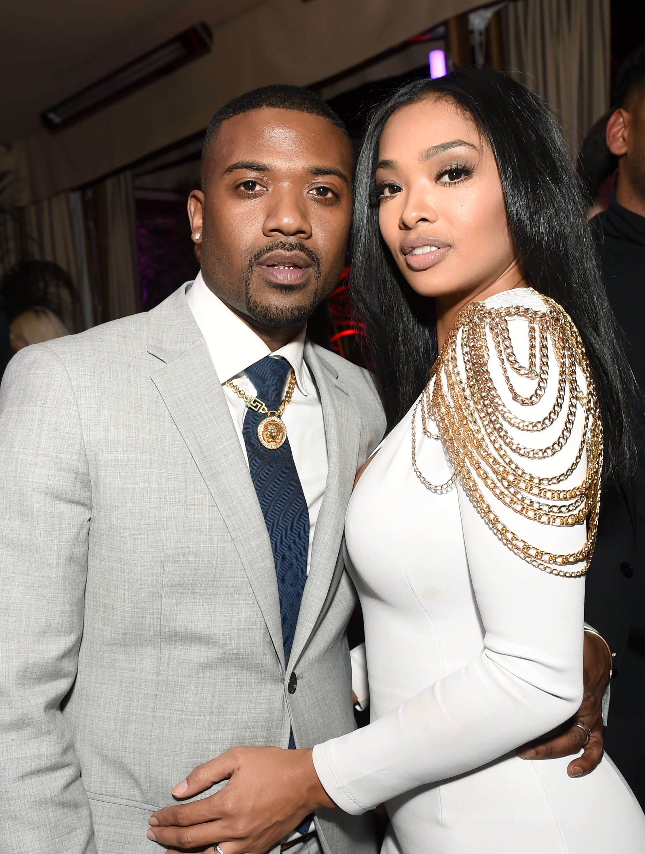 Ray J and wife Princess Love attending a GQ-sponsored Grammy event  in February 2017 at Chateau Marmont in Los Angeles. | Photo: Getty Images 