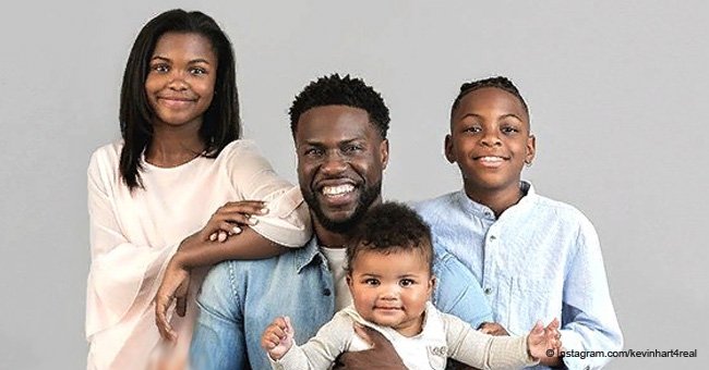 Kevin Harts' 3 children rock matching swimsuits in picture by the sea