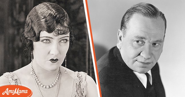 [Left] Gloria Swanson in "Beyond the Rocks" in 1922. [Right] Wallace Beery pictured circa 1931. | Source: Getty Images