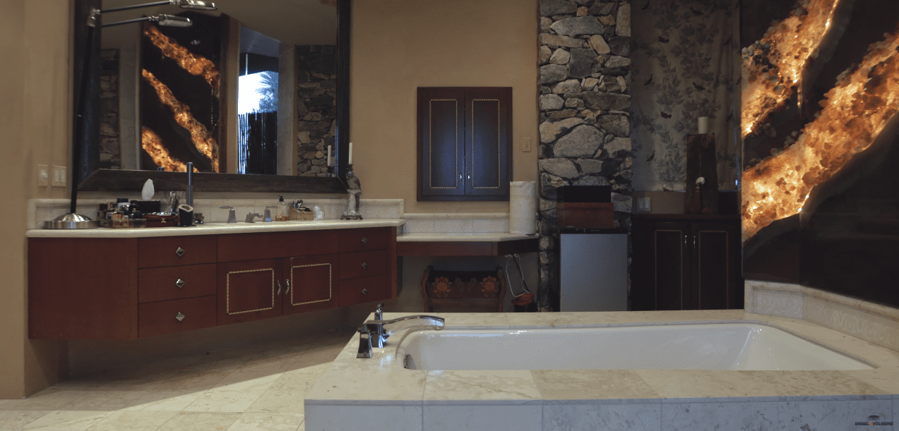 The master bathroom has a marble tub | Source: YouTube/Paul Benson Engel & Völkers