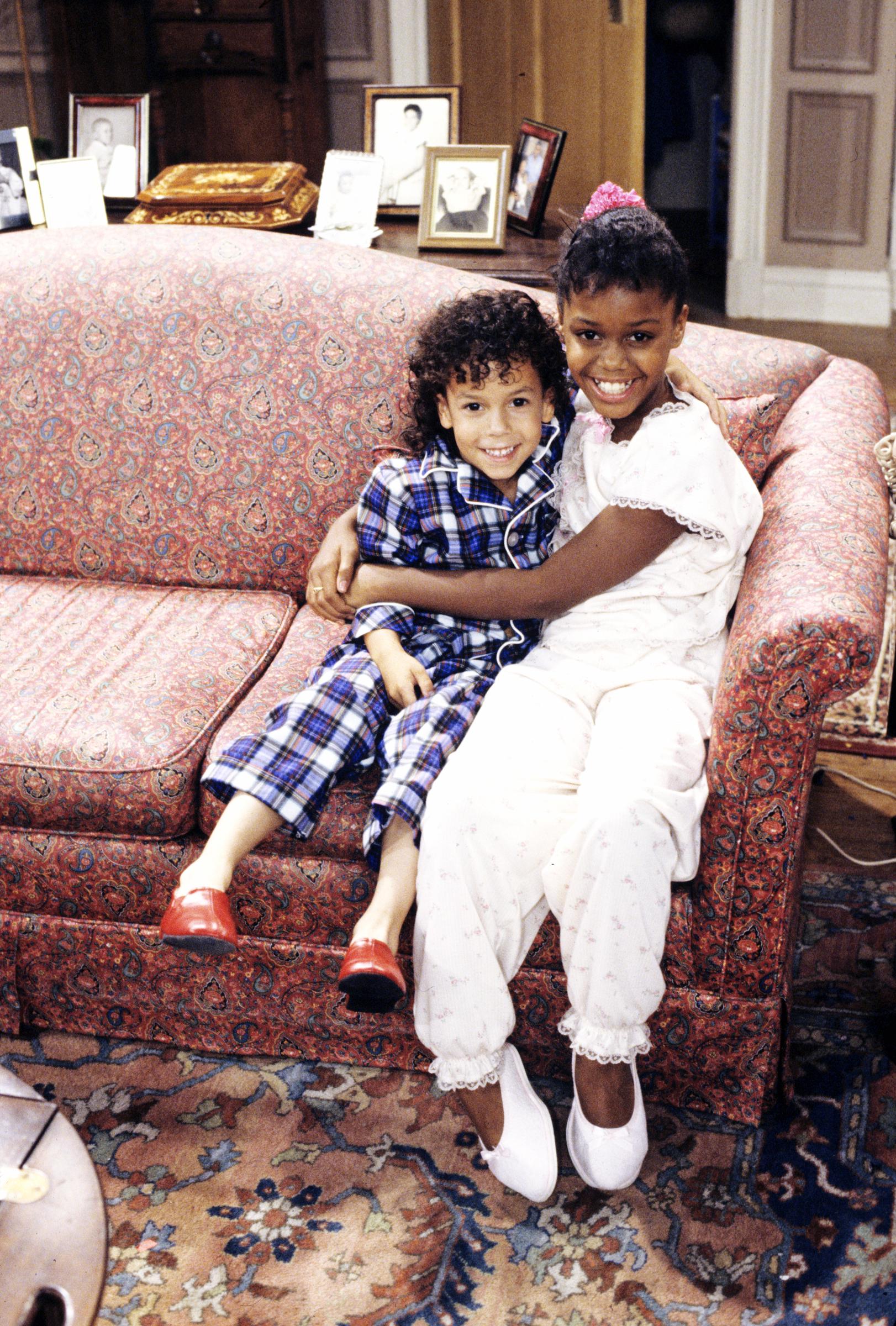 Bryton McClure and Jaimee Foxworth on the set of "Family Matters" in 1991 | Source: Getty Images