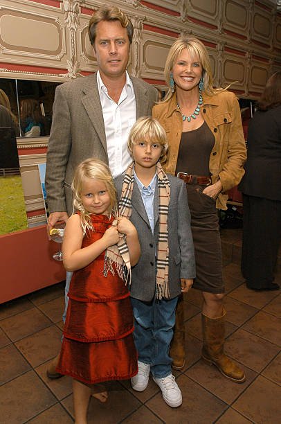 Peter Cook and Christie Brinkley with their children Sailor and Jack at the "People We Know, Horses They Love" - Book Launch Party on October 07, 2004 | Source: Getty Images