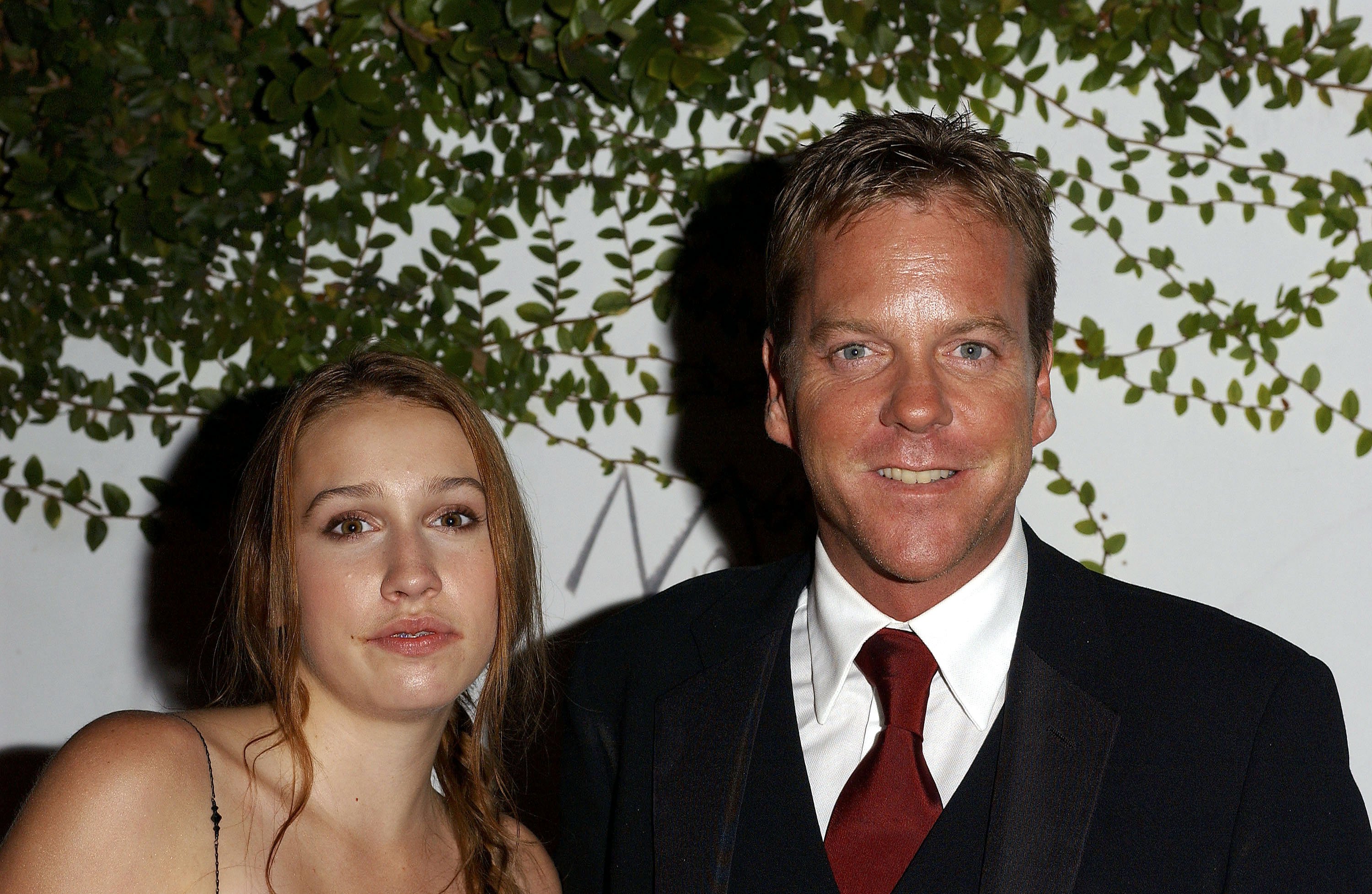 Kiefer and Sarah Sutherland at the Fox TV Emmy After Party at Mortons in West Hollywood, California on September 21, 2003 | Sources: Getty Images