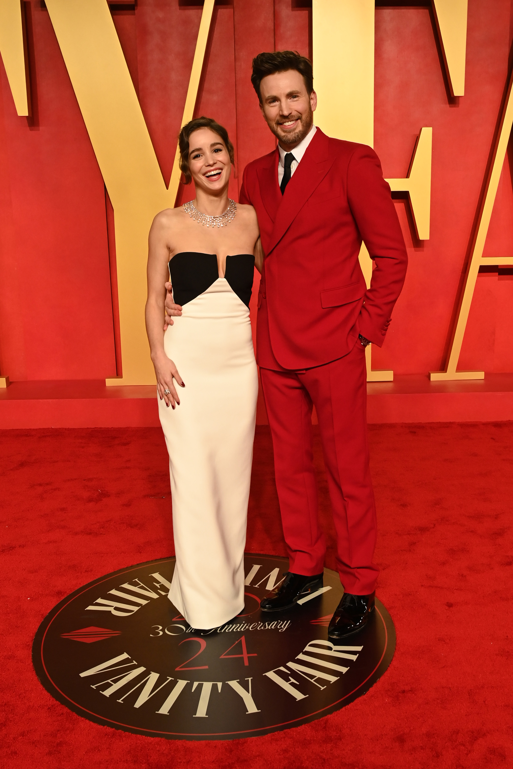 Alba Baptista and Chris Evans on March 10, 2024, in Beverly Hills, California | Source: Getty Images