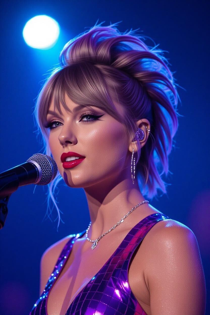 An AI-generated image of Taylor Swift with a different hairstyle | Source: Grok
