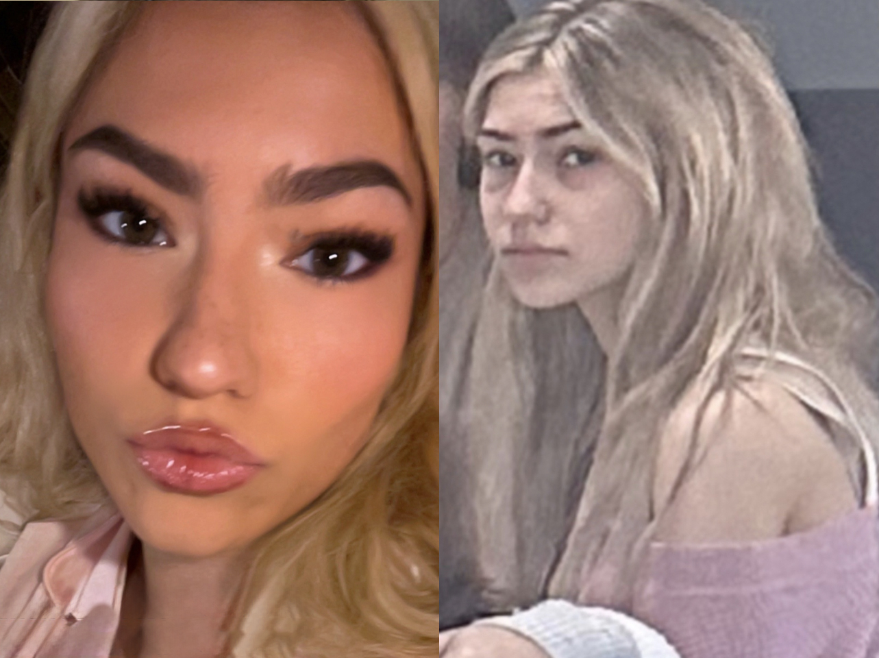 A TikToker's before-and-after photos: single vs. in a relationship. | Source: TikTok/bel.rosee