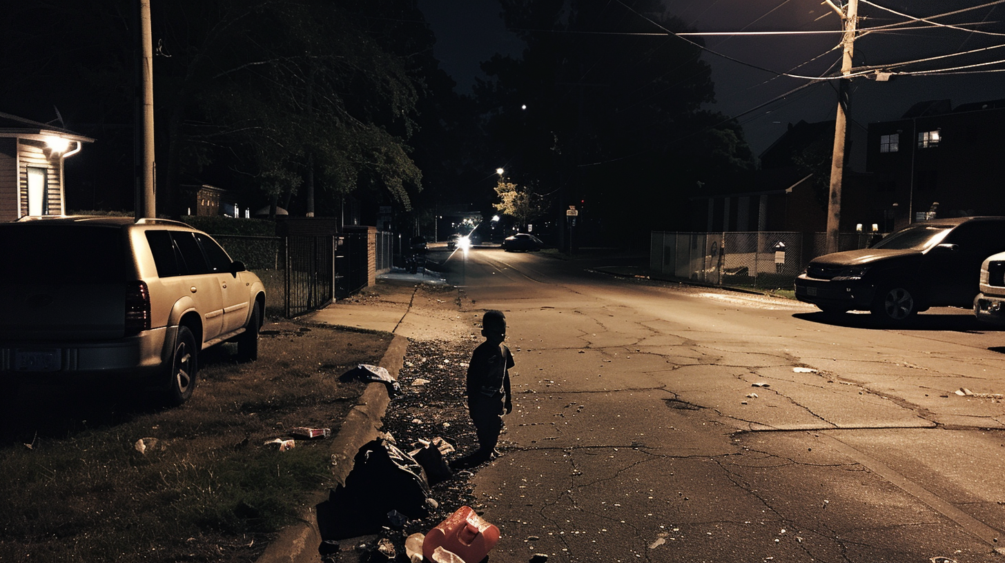 Boy on the street | Source: Midjourney