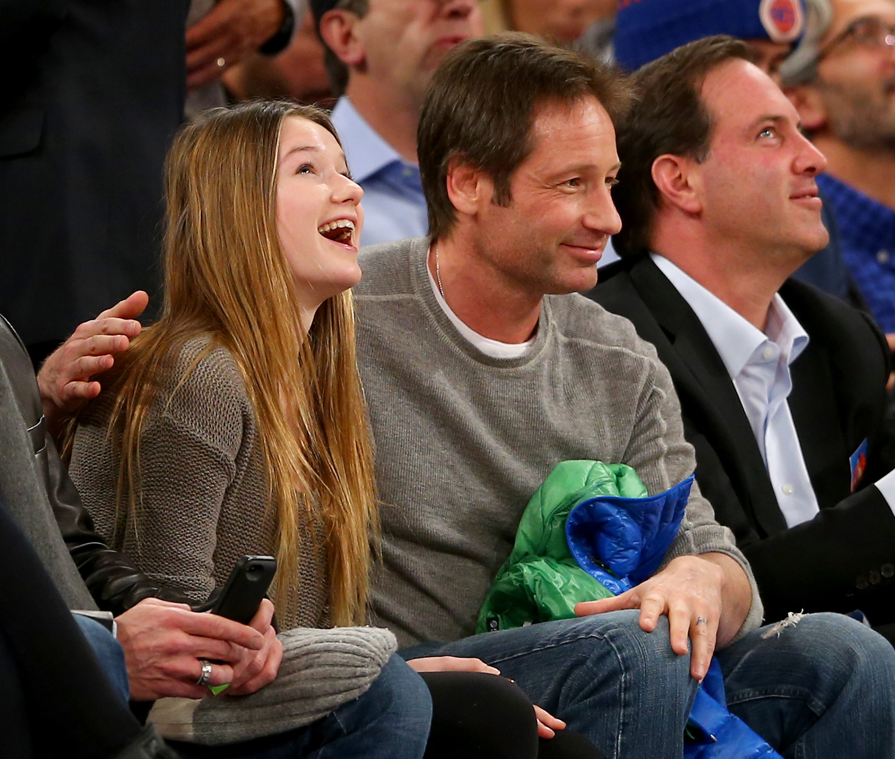 David Duchovny and Madelaine West Duchovny on January 9, 2014 in New York City | Source: Getty Images