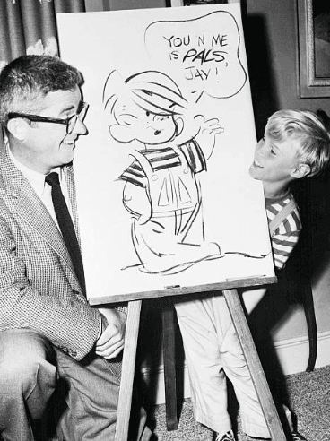 Hank Ketchum and Jay North, Dennis the Menace 1959. Image Credit: Getty Images