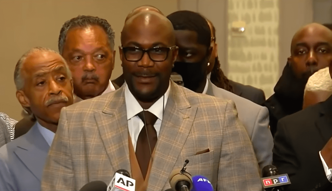 Screenshot of George Floyd's brother speaking at a news conference. | Source: YouTube/  CBS News