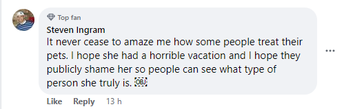 A user's comment on People's Facebook post about the incident | Source: facebook.com/People