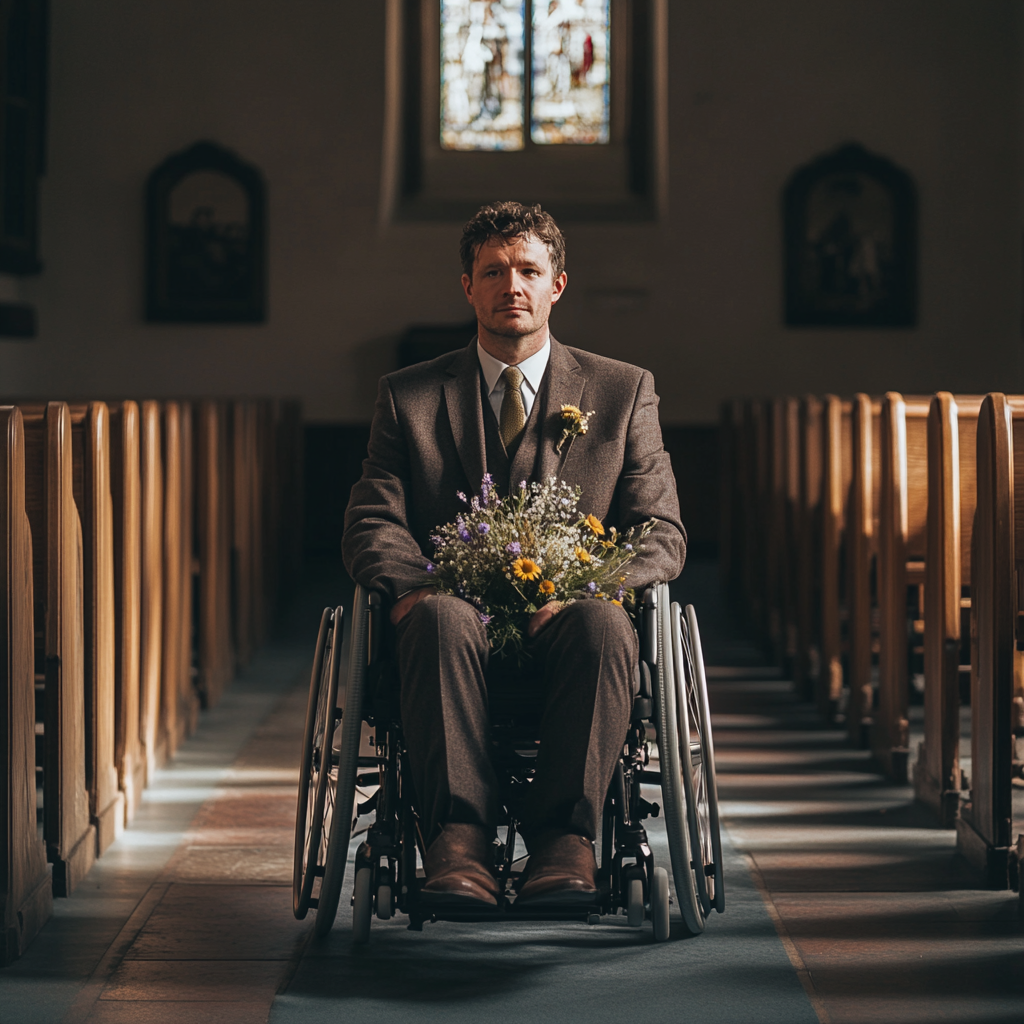 A man sitting in a wheelchair | Source: Midjourney