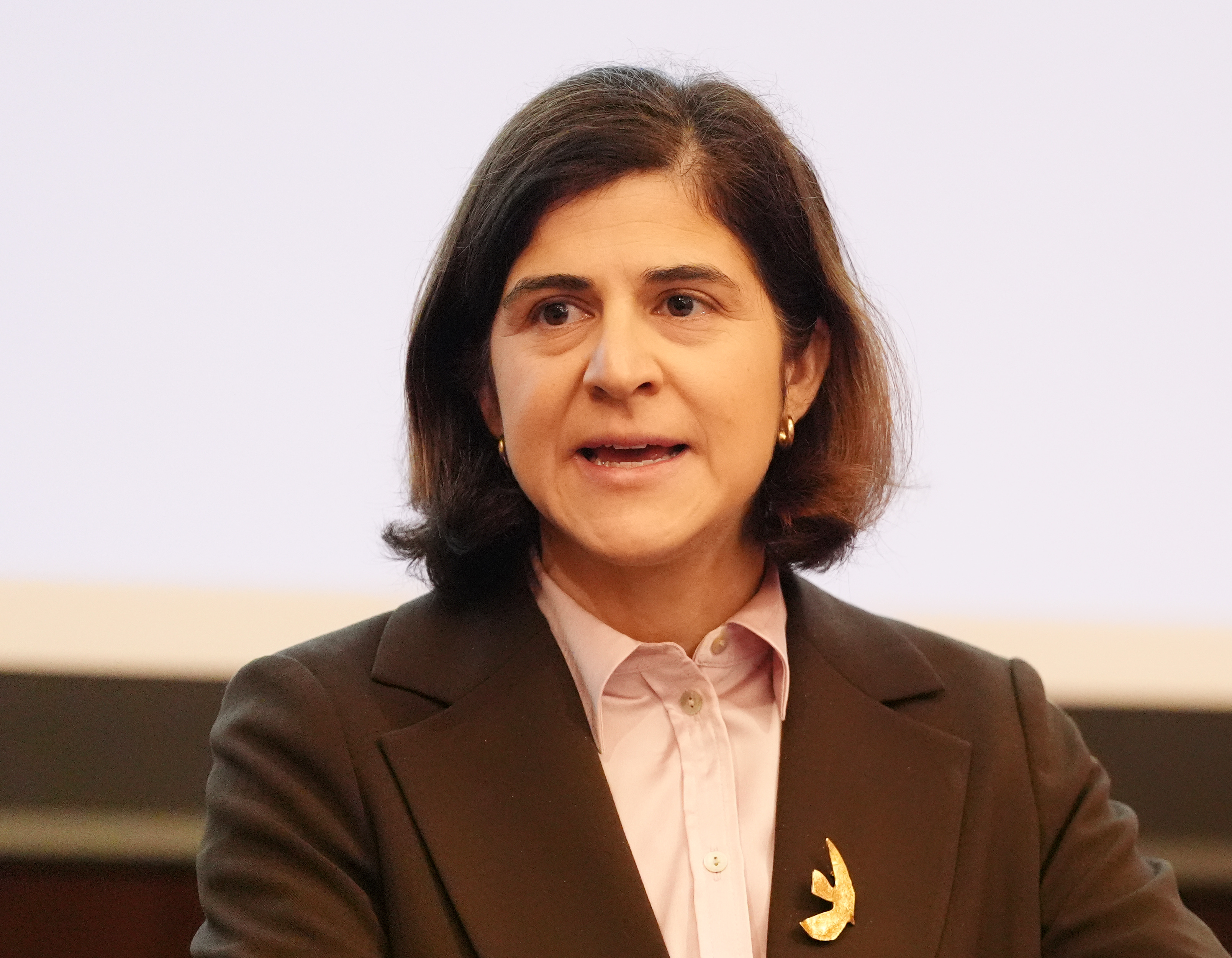 Sarah Sackman KC MP, Minister of State for Courts and Legal Services, speaks during the CCIG (Criminal Courts improvement Group) conference at the Guildhall in London, England, on February 26, 2026. | Source: Getty Images