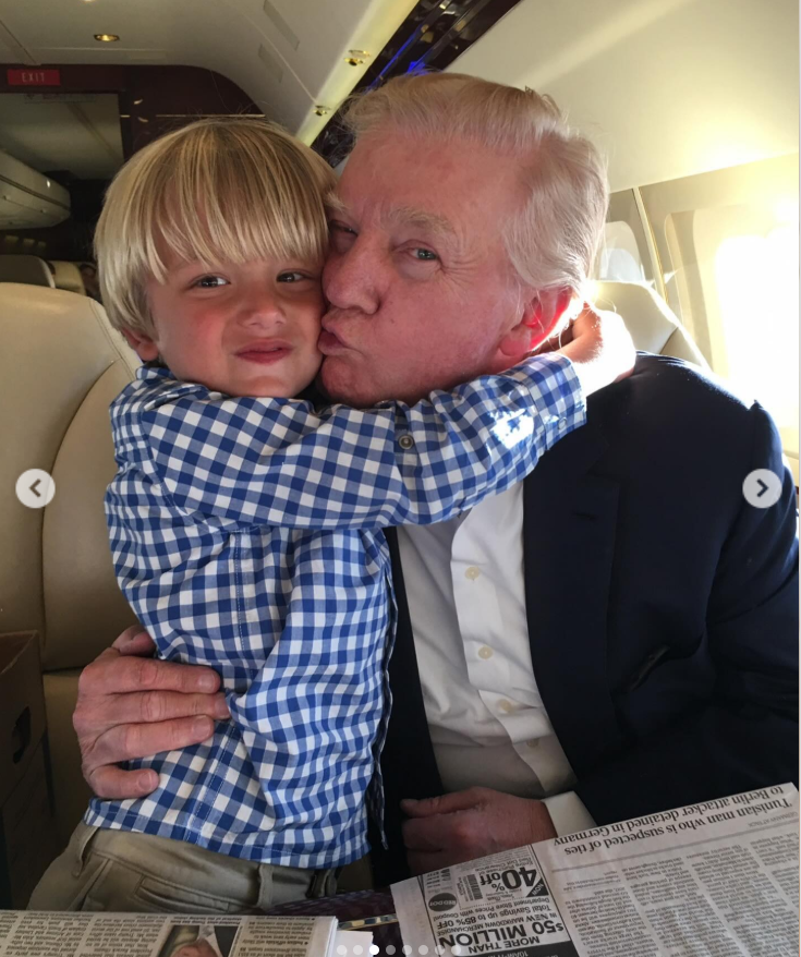 President Donald Trump is with little Tristan, from a post dated October 2, 2023 | Instagram/donaldjtrumpjr