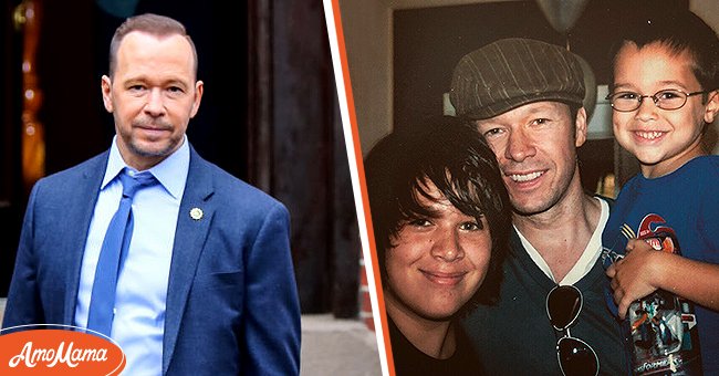Donnie Wahlberg [left] Donnie Wahlberg and his sons Xavier and Elijah in a warm embrace [right] | Photo ; instagram.com/donniewahlberg  Getty Images