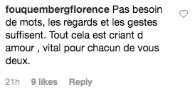 Capture d'écran d'un des commentaires laissés sous le post d'Anouchka Delon. | Instagram/anouchkadelon