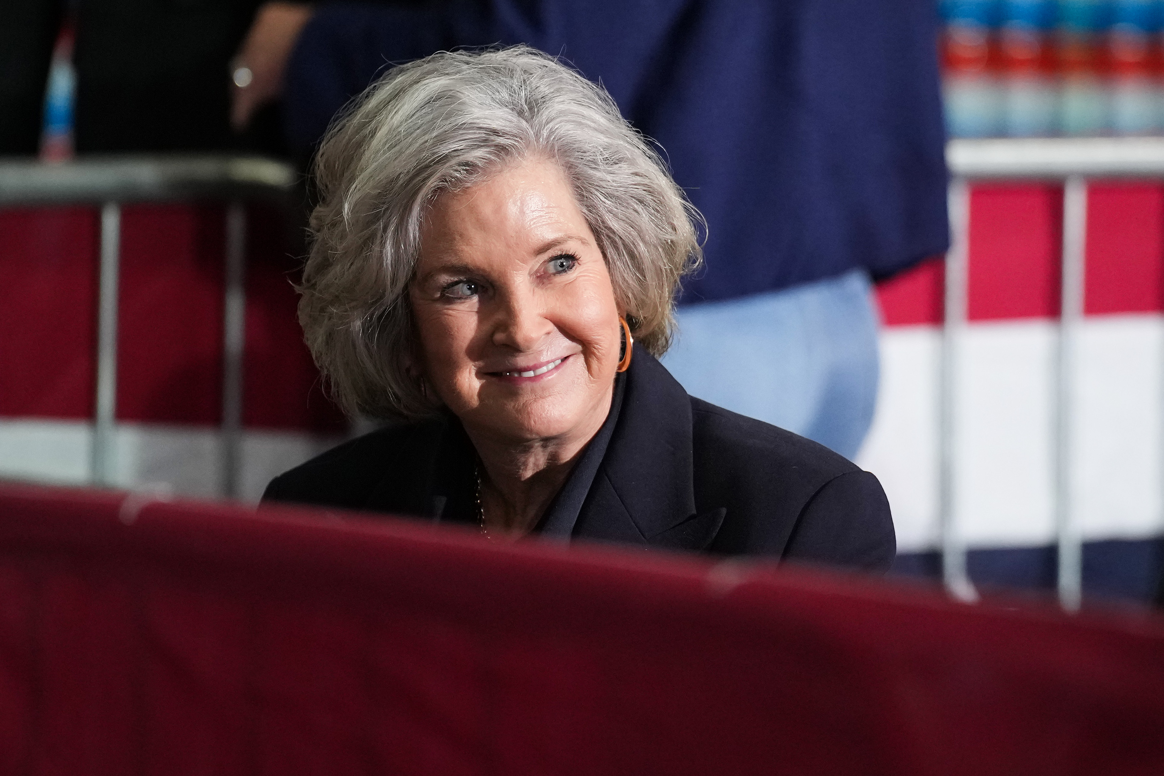 Susie Wiles attends an event with Donald Trump at Verst Logistics on March 11, 2026 | Source: Getty Images