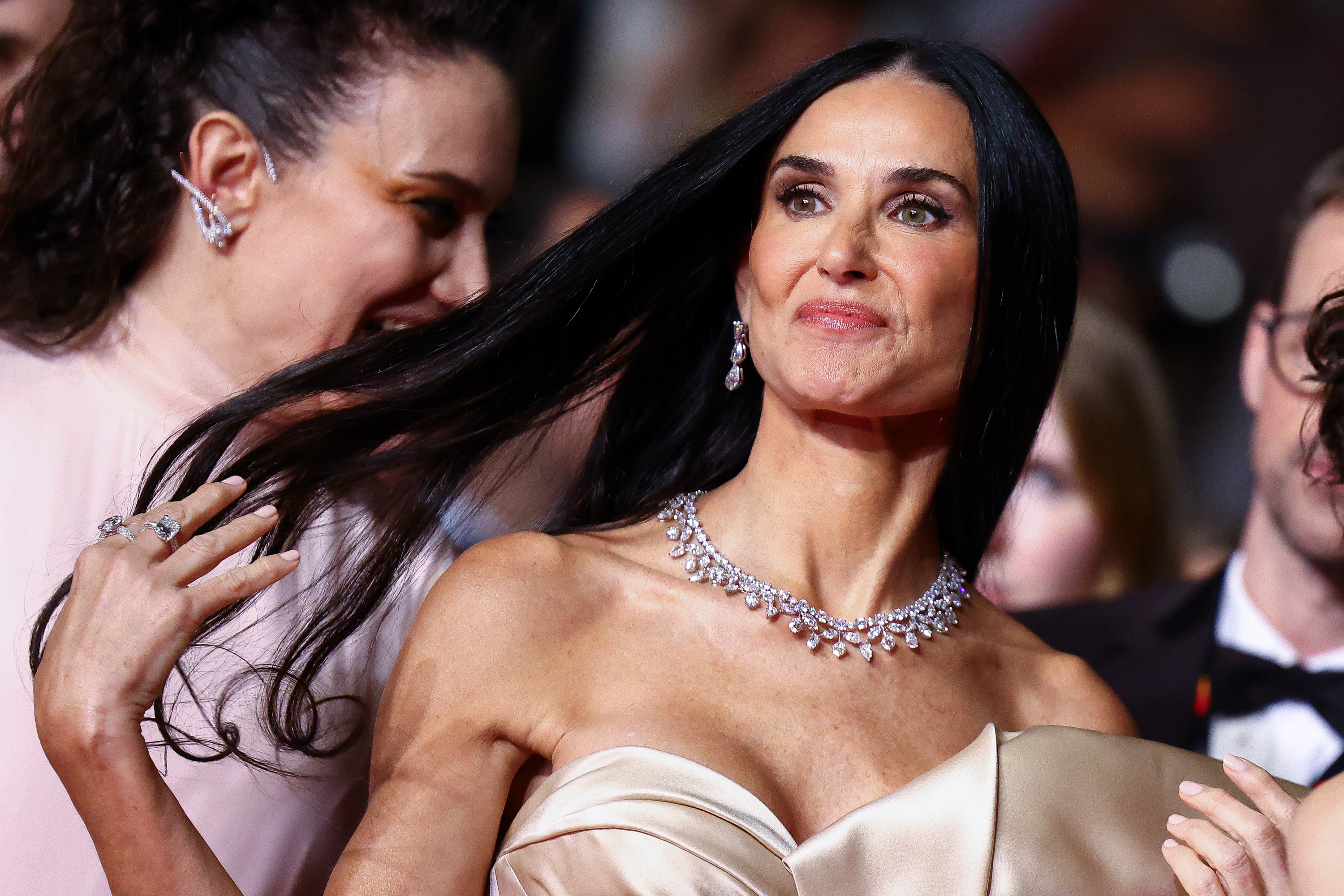 Demi Moore attends the "The Substance" red carpet at the 77th annual Cannes Film Festival on May 19, 2024, in Cannes, France. | Source: Getty Images