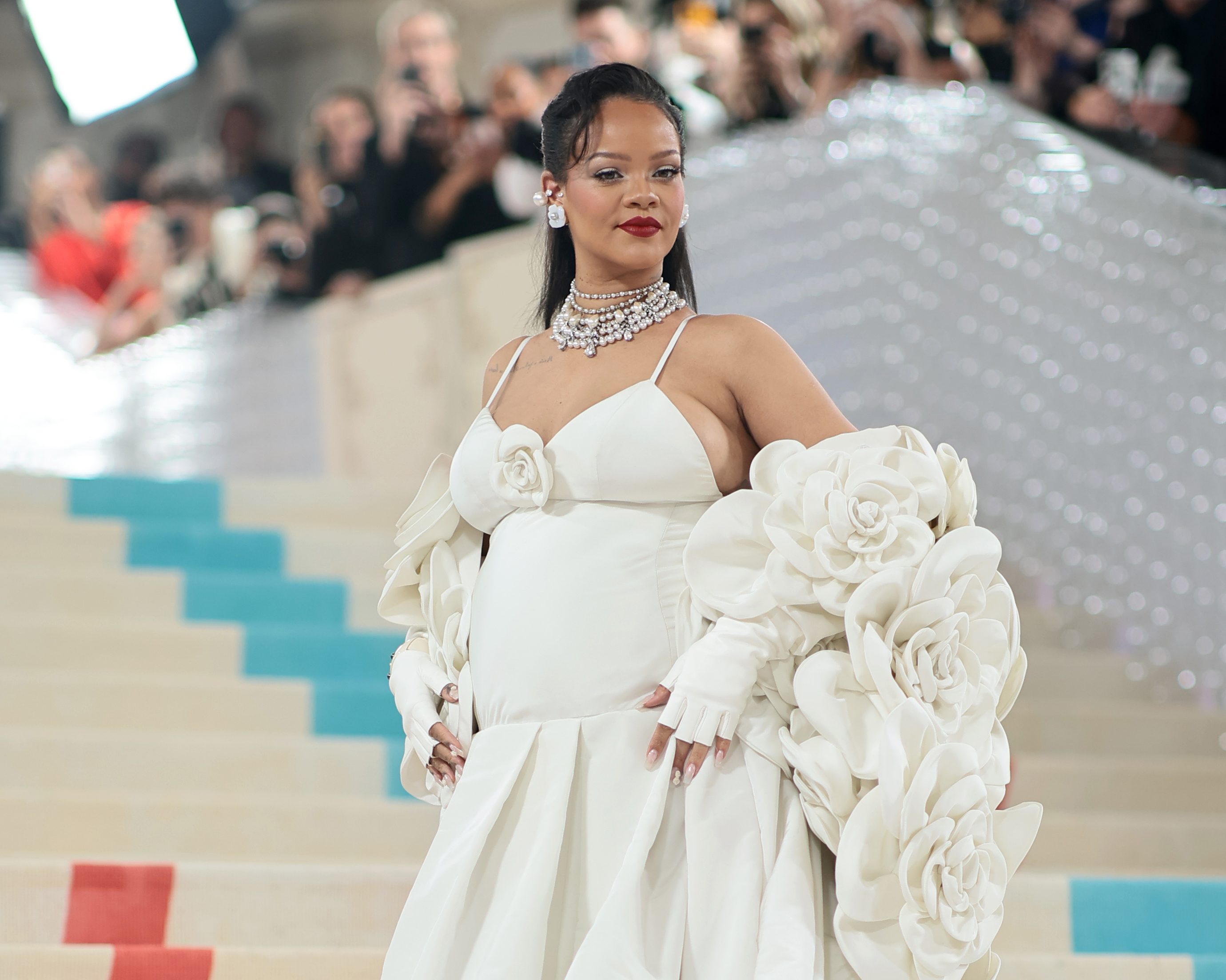 Rihanna at The 2023 Met Gala on May 1, 2023, in New York City. | Source: Getty Images