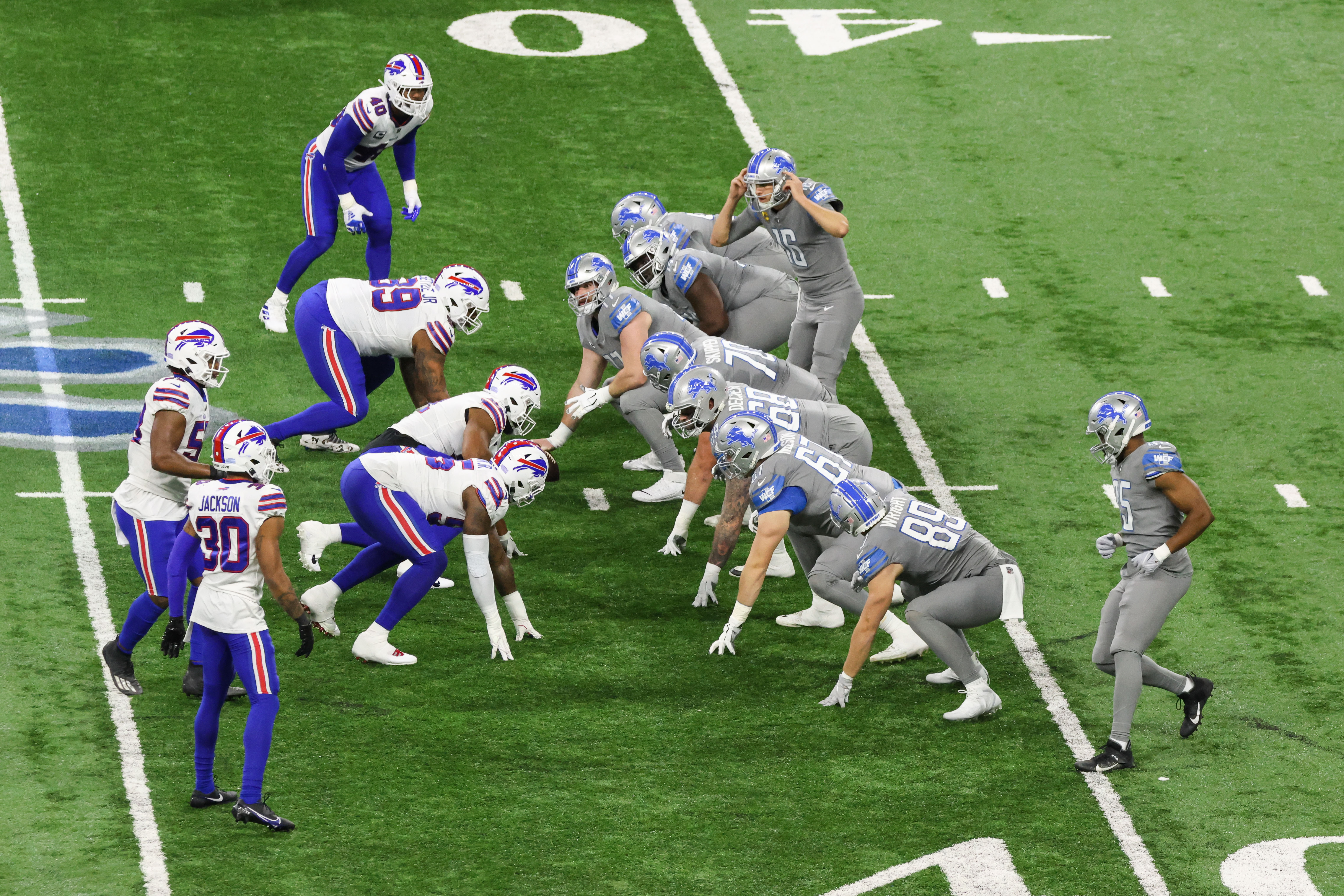 Detroit Lions plays against the Buffalo Bills at Ford Field in Detroit, Michigan, on November 24, 2022 | Source: Getty Images