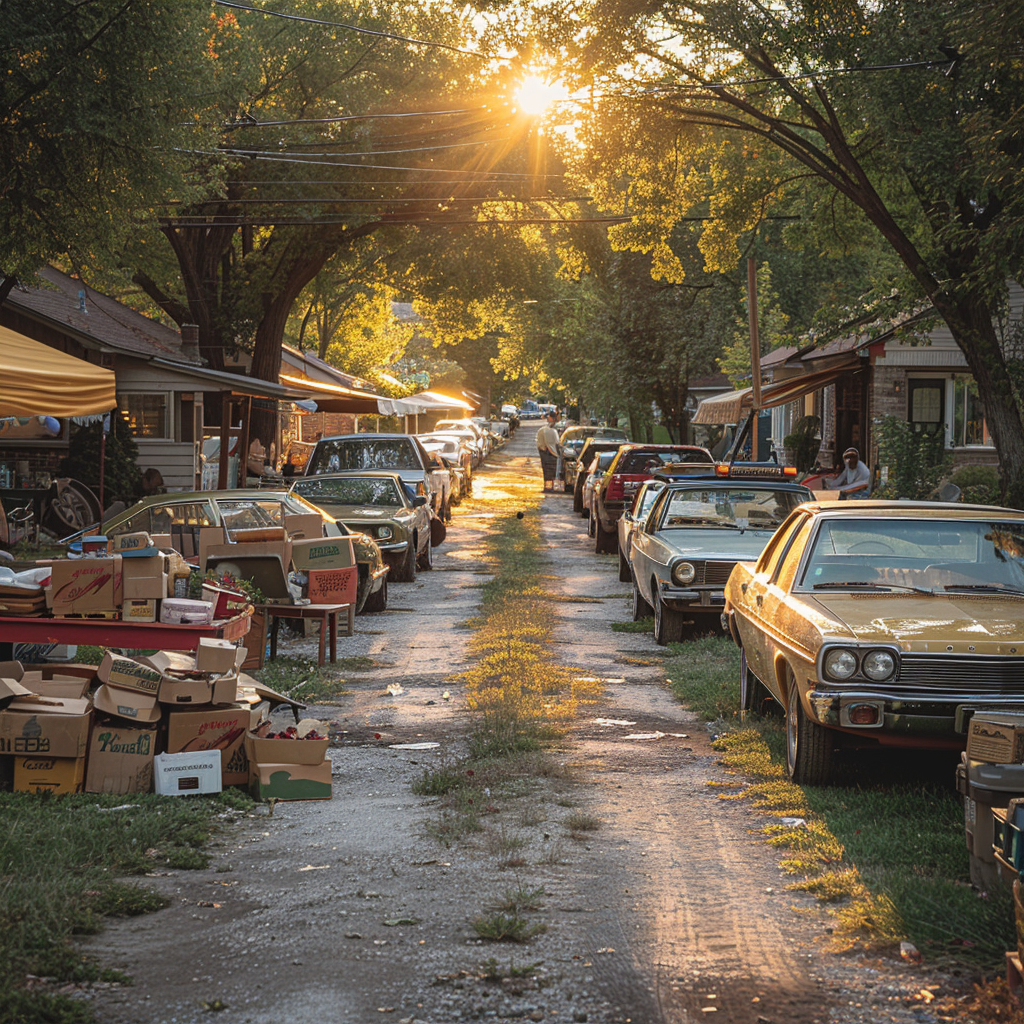 Yard sale at the end of the day | Source: Midjourney