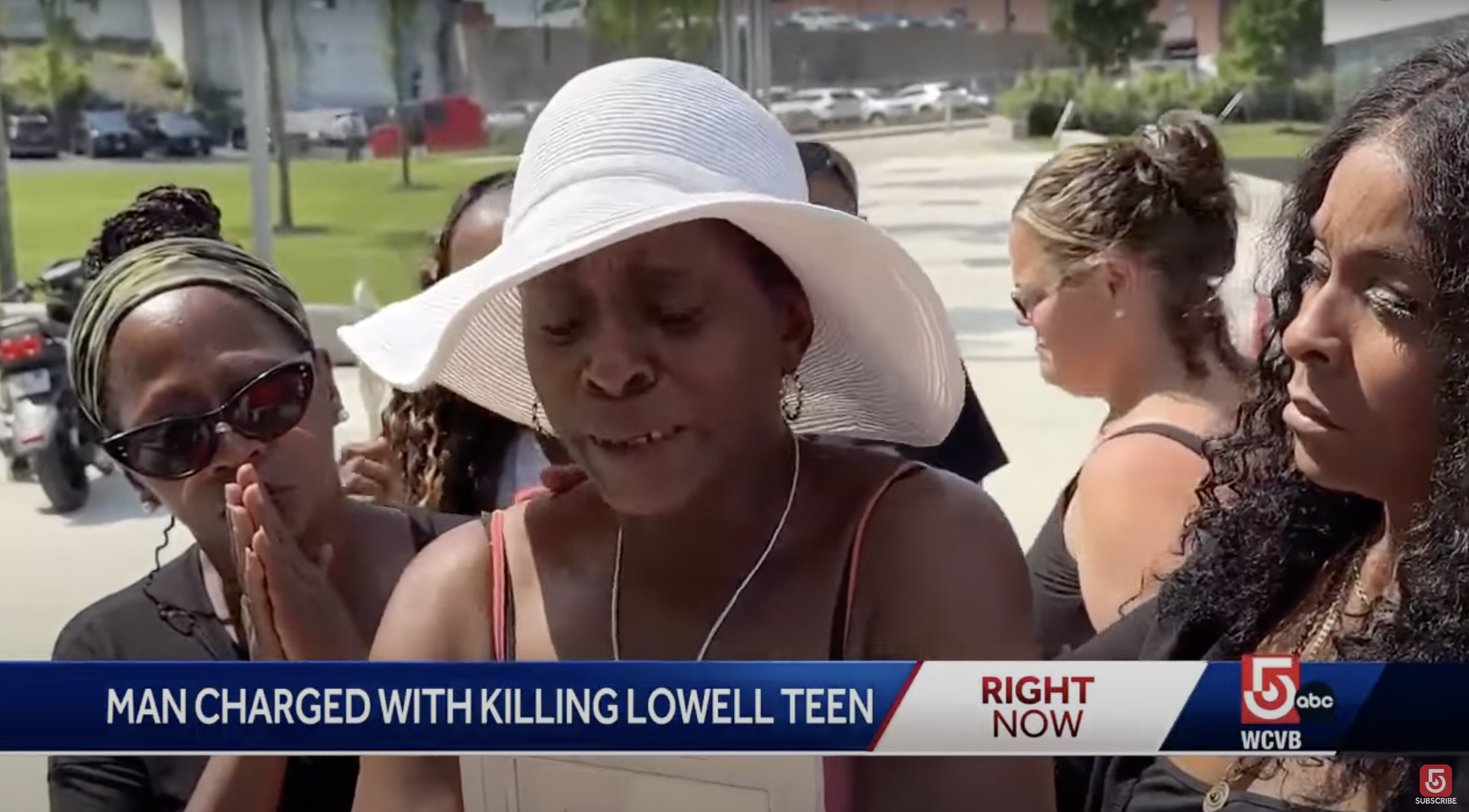 Ahliana Dickey's grandmother Tracy Smith breaks down while remembering her granddaughter, as seen in a video dated June 19, 2024 | Source: YouTube/WCVB